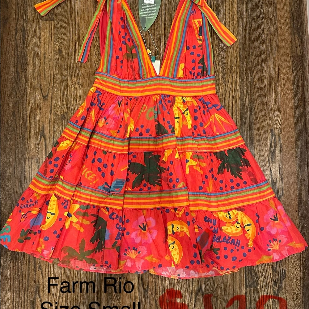 FARM Rio Multicolor Tropical Print Dress